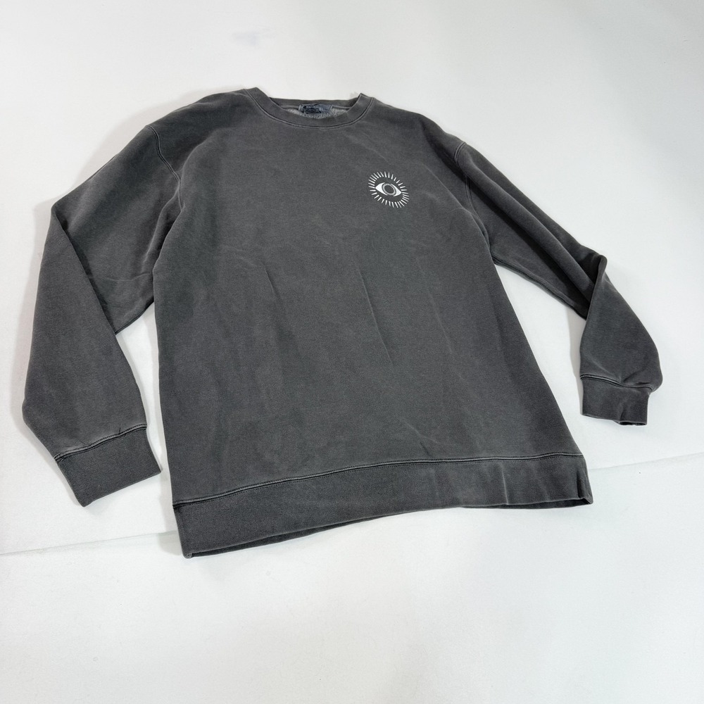 D'Addario‎ Sweatshirt Mens 2XL Gray Fleece Pullover Crewneck Eye Guitar Graphic